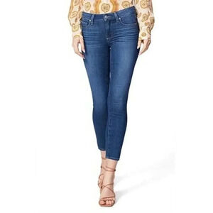 Paige Medium Blue Wash Verdugo Crop Skinny Jeans 25